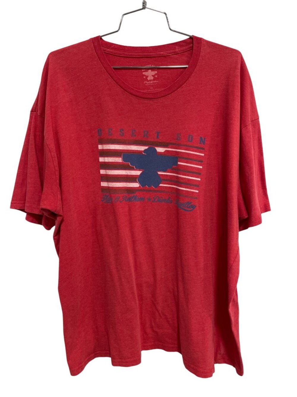 Desert Son Flag and Anthem Graphic Tee Size XXL Crewneck Short Sleeve TShirt Red